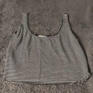 Kirra striped flowy cropped tank